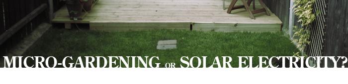 Micro-gardening Or Solar Electricity?