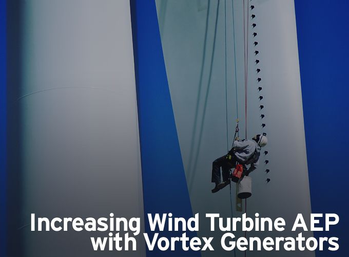 Increasing Wind Turbine AEP with Vortex Generators