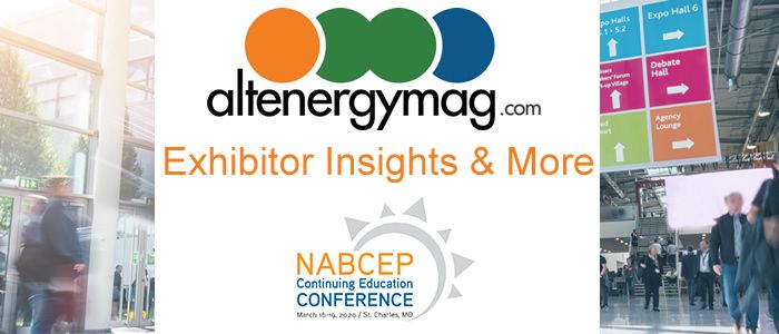 AltEnergymag - Exhibitor Insights and News from NABCEP (Part 1)
