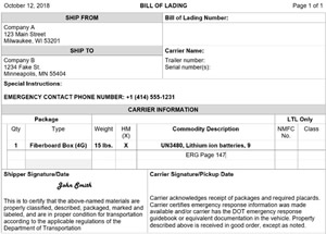 A close-up of a shipping formDescription automatically generated